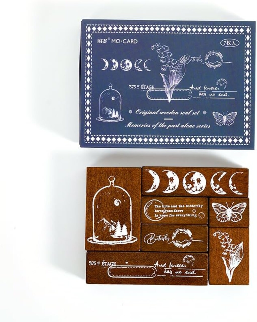Vintage Floral Stationery Wooden Stamp DIY Decorative Prints Stamps Set for Journaling Crafts Card Making Painting Teaching